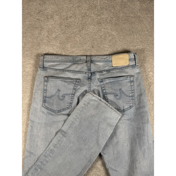 AG Adriano Goldschmied Everett Slim Straight Light Wash Jeans Mens 35x34 - Picture 1 of 11